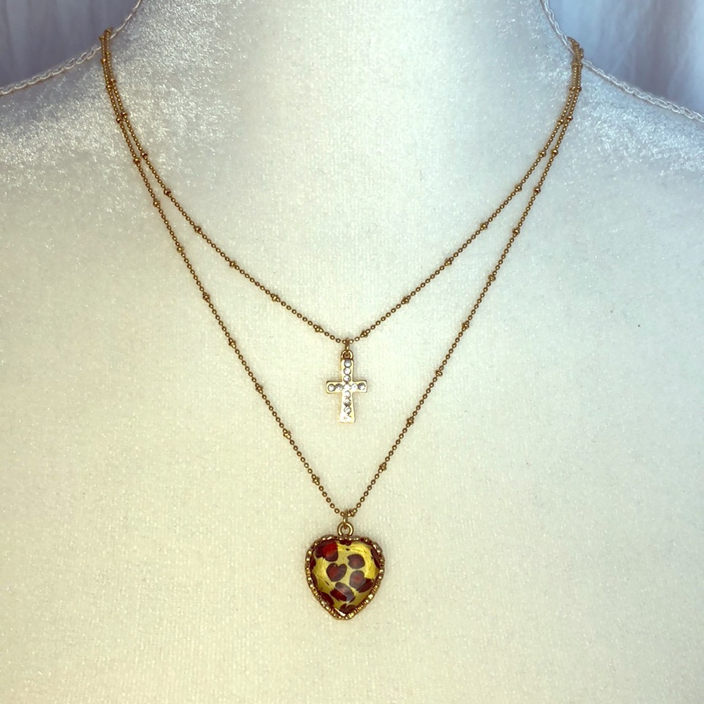 Betsey Johnson Gold-plated Double Strand Necklace